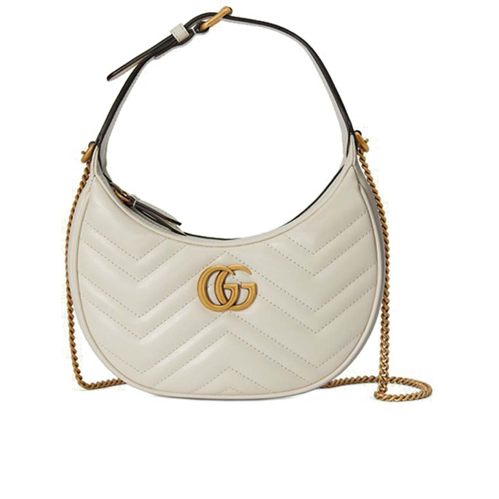 GUCCI GG MARMONT HALF-MOON-SHAPED MINI BAG ‎699514  (21*11*5cm)